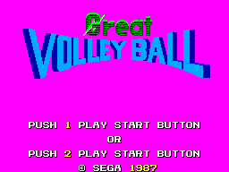 Great Volleyball (Japan) Title Screen